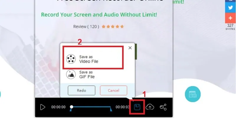 online screen recorder play step3