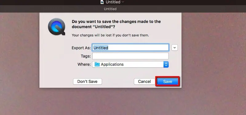 quicktime save video step3
