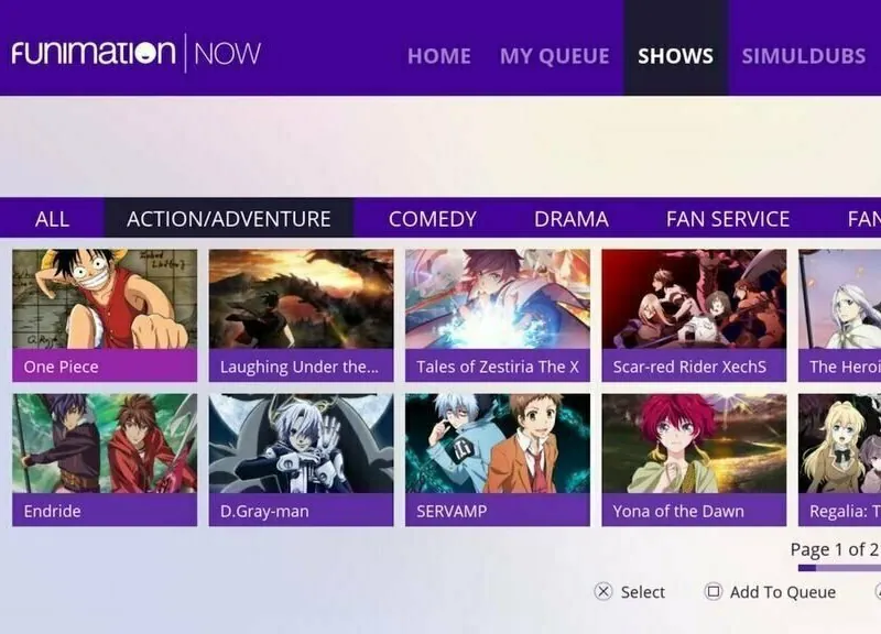 best anime sites funimation