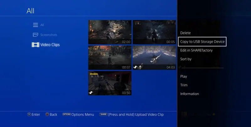 ps4 save recording video step4