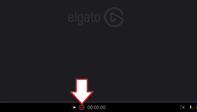 click the elgato game capture recording button