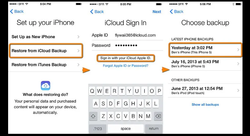 restore messages from icloud to ios devices on icloud text