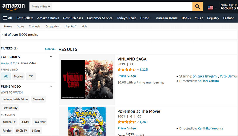 amazon anime as best site to watch subbed anime online